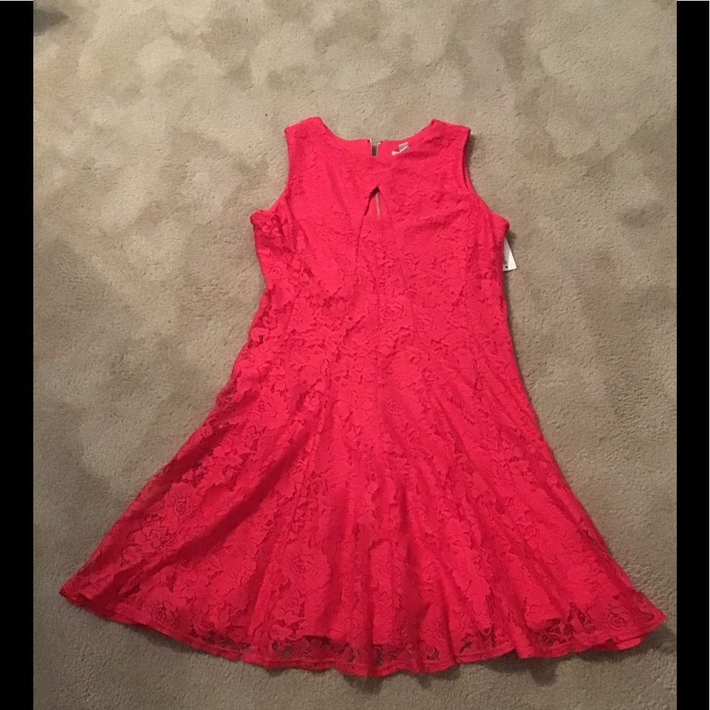 Fuschia lace dress